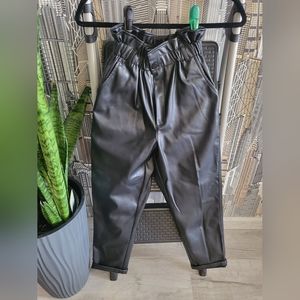 Mango faux leather pants